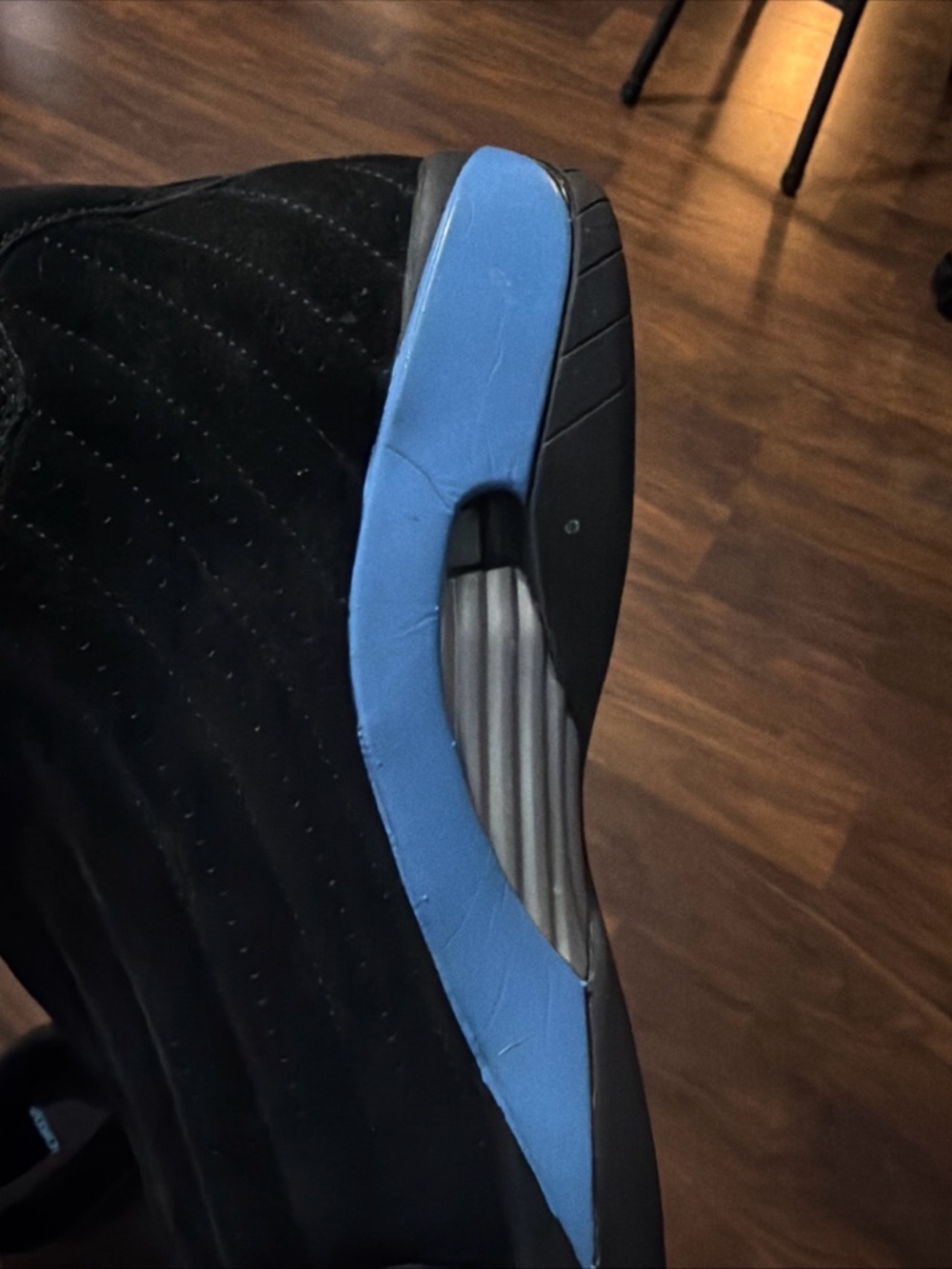 Size 14 - Air Jordan 14 Retro 2006 Black University Blue - Picture 10 of 13